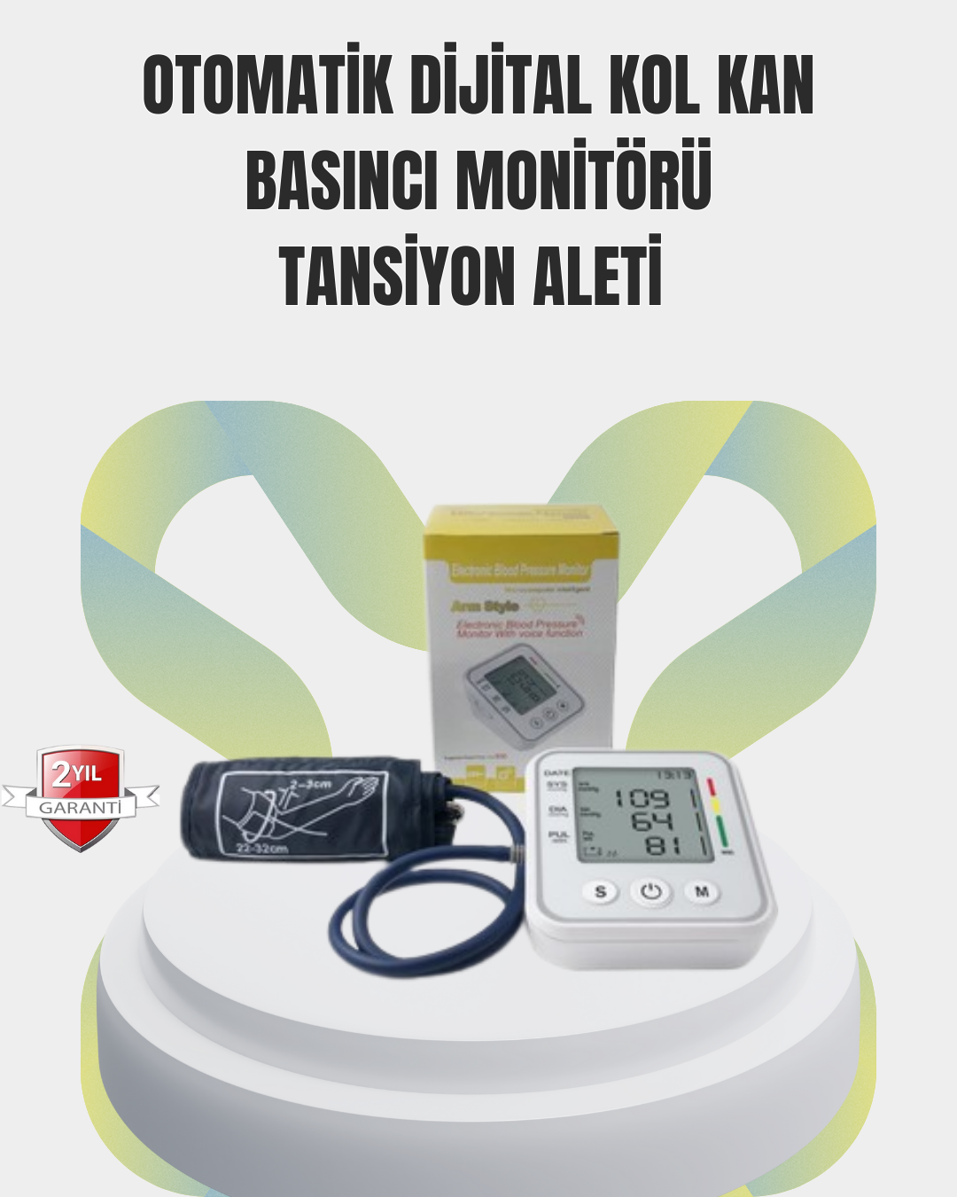 2 Kullanıcı Hafızalı USB Uyumlu Tansiyon Ölçer - Lisinya