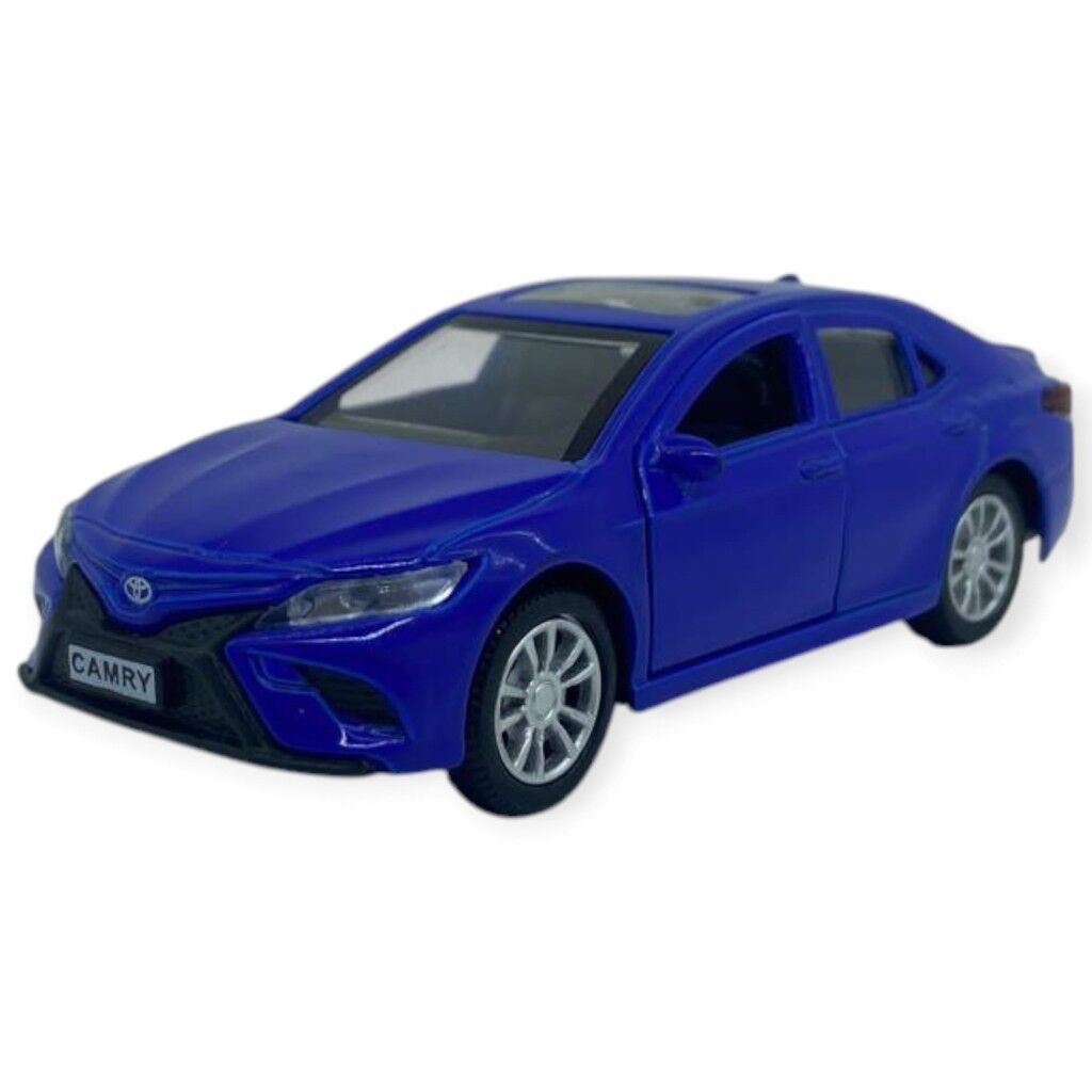 Çek Bırak Kapıları Açılar Sesli  Işıklı Metal Araba - 12 cm - Mavi (Lisinya)