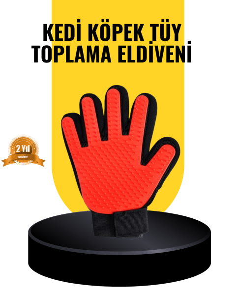 Kedi ve Köpekler İçin Tüy Toplama Eldiveni – Yumuşak Silikonlu Masaj Eldiveni - Lisinya