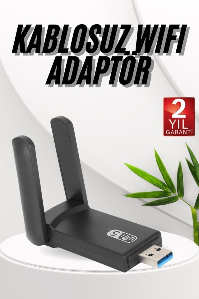 Wifi Adaptörü Bt5.0 Wifi  Çift Bantlı Çift Anten - YamanHobi