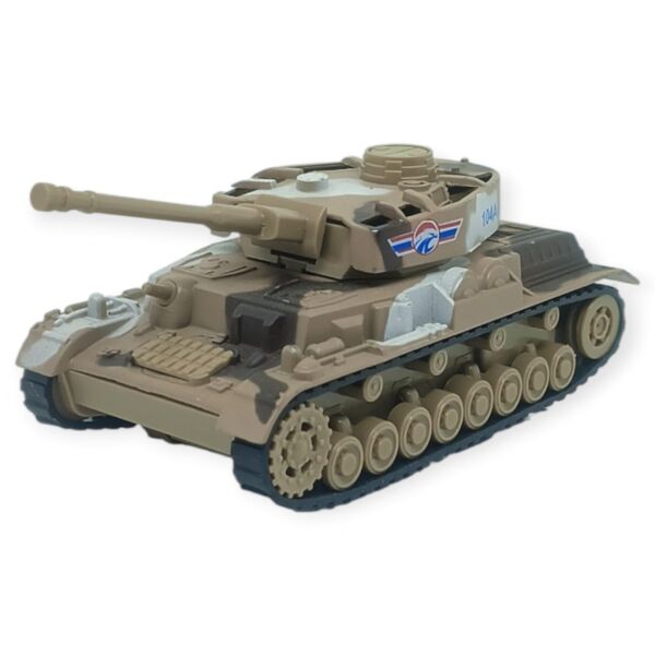 Kamuflajlı Askeri Tank Oyuncak - Gerçekçi Detaylı Model Savaş Tankı  - Kahverengi (Lisinya)