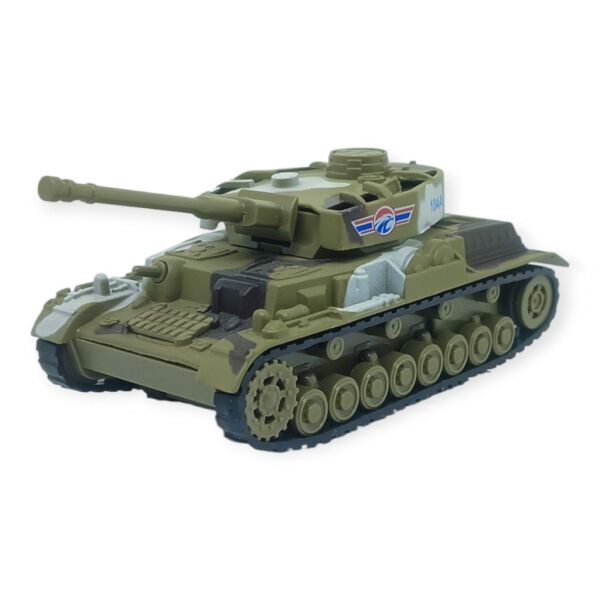 Kamuflajlı Askeri Tank Oyuncak - Gerçekçi Detaylı Model Savaş Tankı  - Koyu Kahverengi (Lisinya)