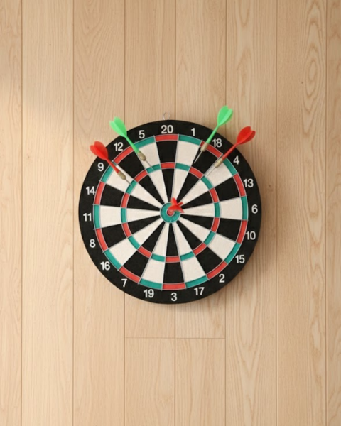 17 İnç Dart Tahtası Şık Tasarım Dayanıklı Yapı ve Dart Oku Hediyeli
