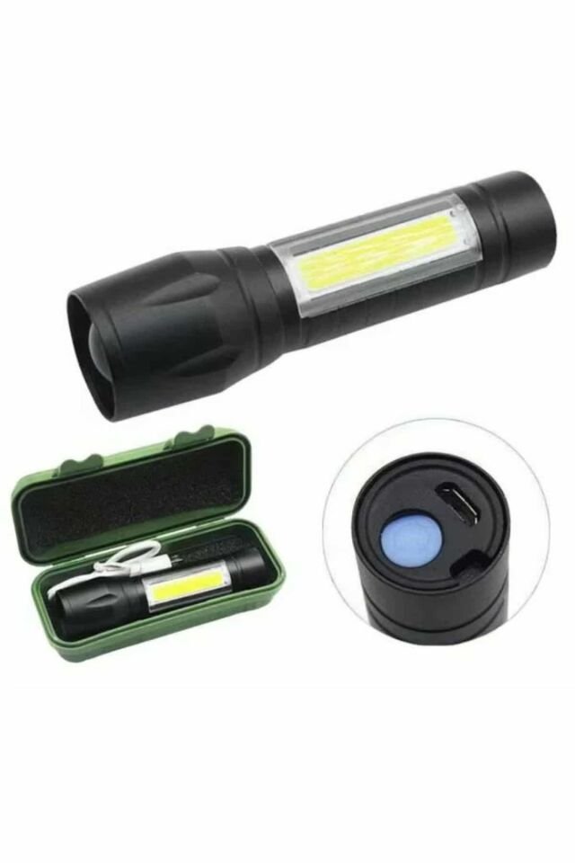 EL Feneri Uzun Menzilli Usb Şarj Edilebilir Kamp Lambası - Lisinya