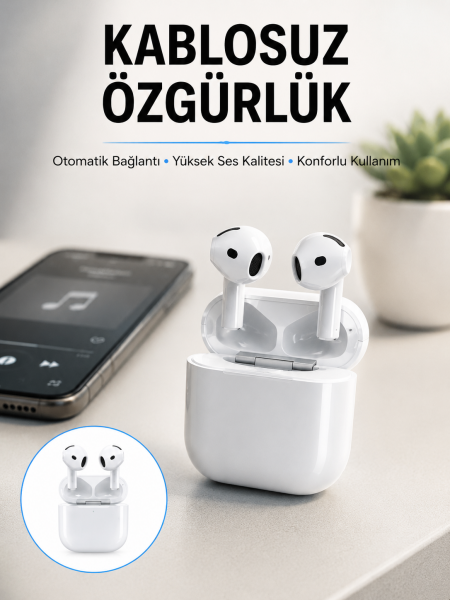 4.Nesil Bluetooth Kulaklık Yüksek Ses Kaliteli Dokunmatik Kontrol Özellikli Yeni Nesil - Lisinya