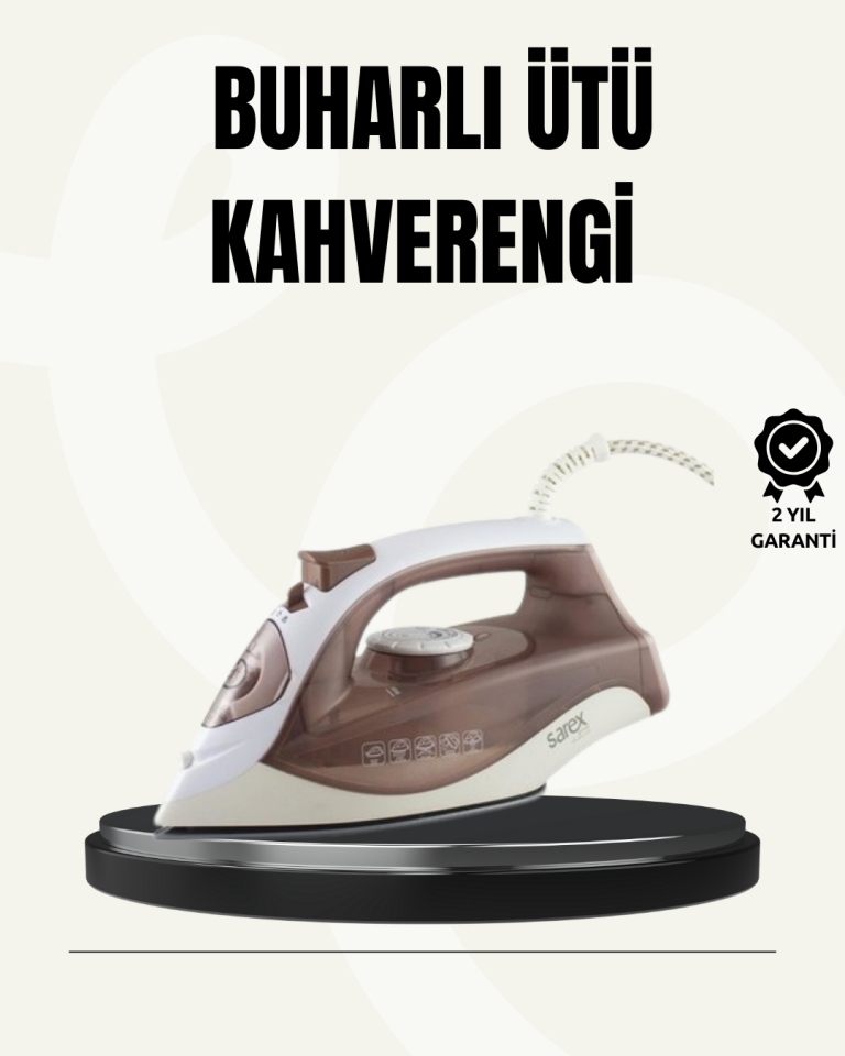 Buharlı Ütü 2200W Seramik Taban 300 ml Kahverengi Dikey Ütüleme - Lisinya