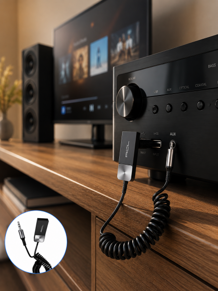 Kablosuz Müzik Aktarımı Sağlayan USB AUX Adaptörü