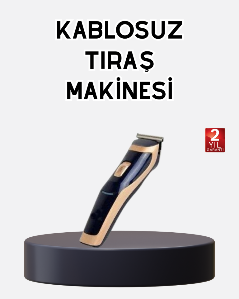 Profesyonel Şarjlı Saç ve Sakal Kesme Makinesi – Unisex, 12 mm Ayarlanabilir Başlık - Lisinya