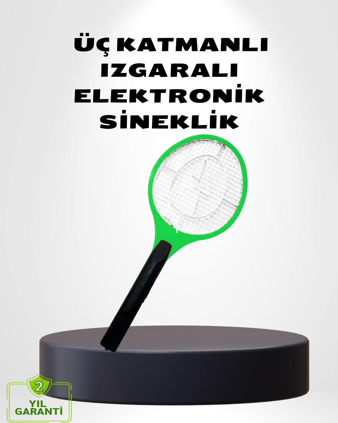 Taşınabilir Elektronik Sineklik – Üç Katmanlı Güvenli Izgara ve Kimyasız Koruma - Lisinya