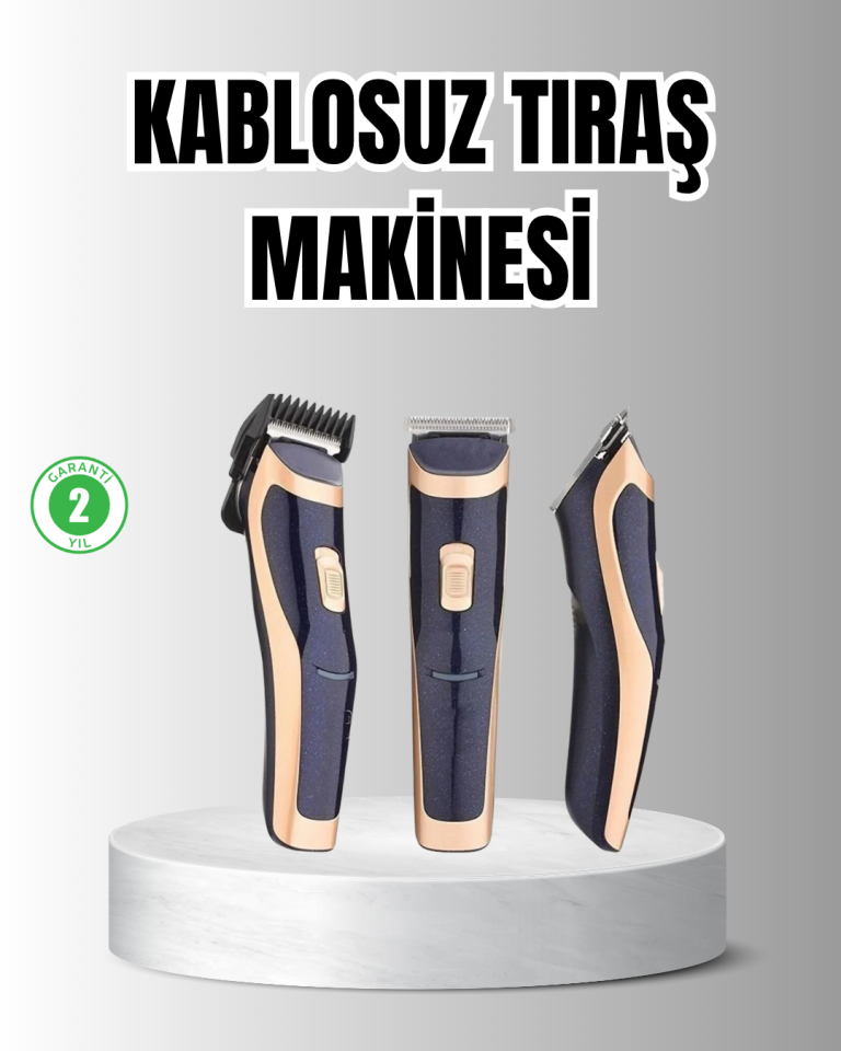 Unisex Şarjlı Saç ve Sakal Tıraş Makinesi – Ayarlanabilir Tarak Başlıkları, Sessiz Motor - Lisinya