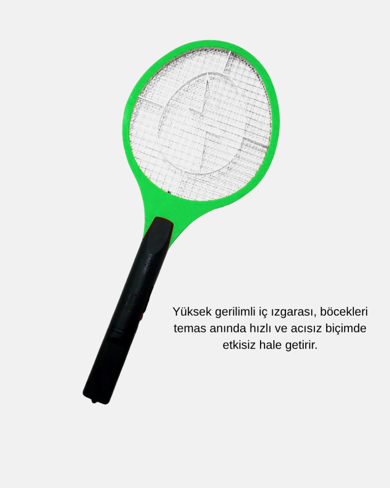 Taşınabilir Elektronik Sineklik – Üç Katmanlı Güvenli Izgara ve Kimyasız Koruma - Lisinya