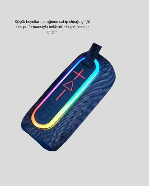 Taşınabilir Mini Bluetooth Hoparlör Güçlü Ses ve Şık Kırmızı Tasarım - Lisinya
