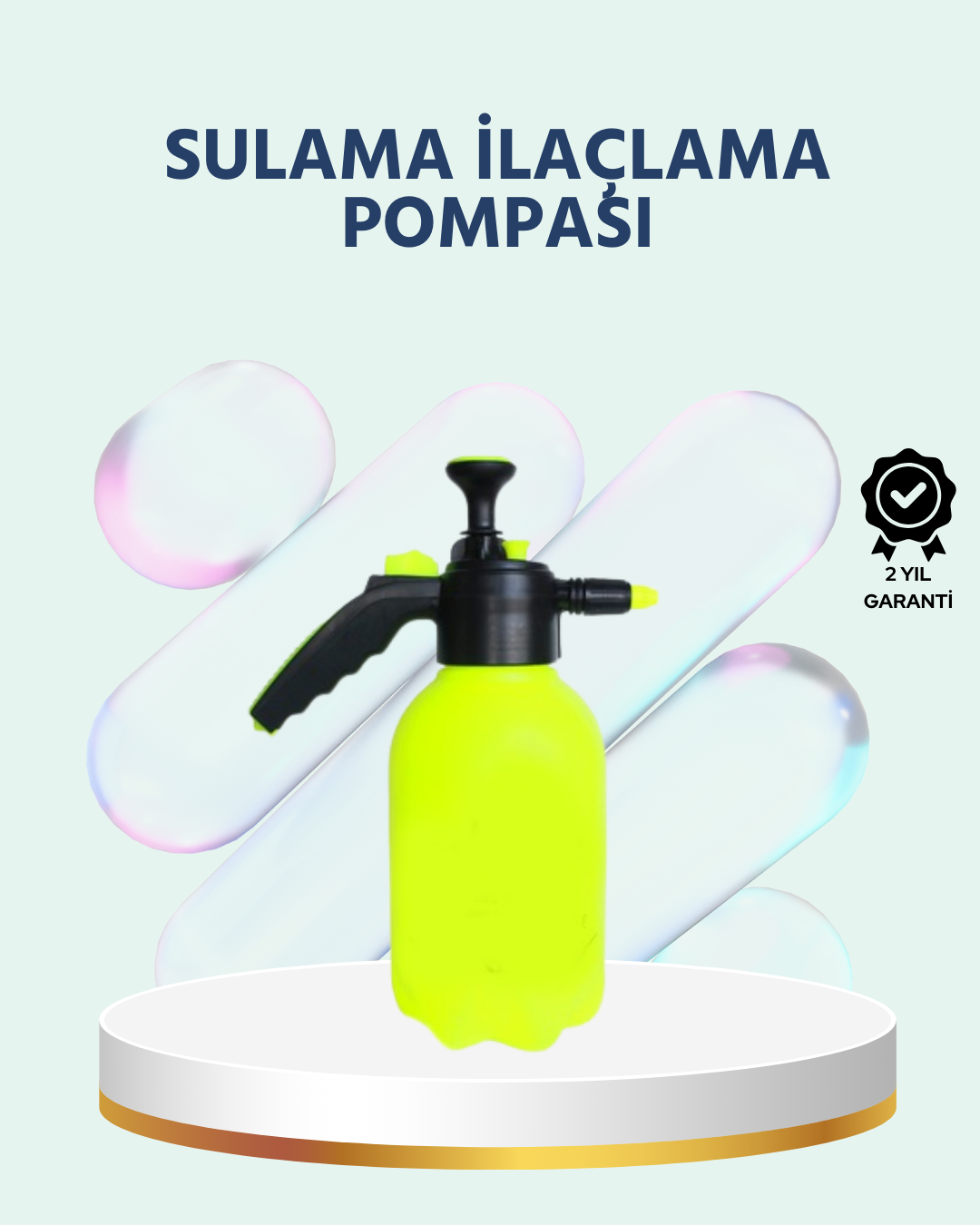 Basınçlı El Pompası 2 Litre Bakır Nozul Ayarlı Jet ve Dağınık Atım - Lisinya