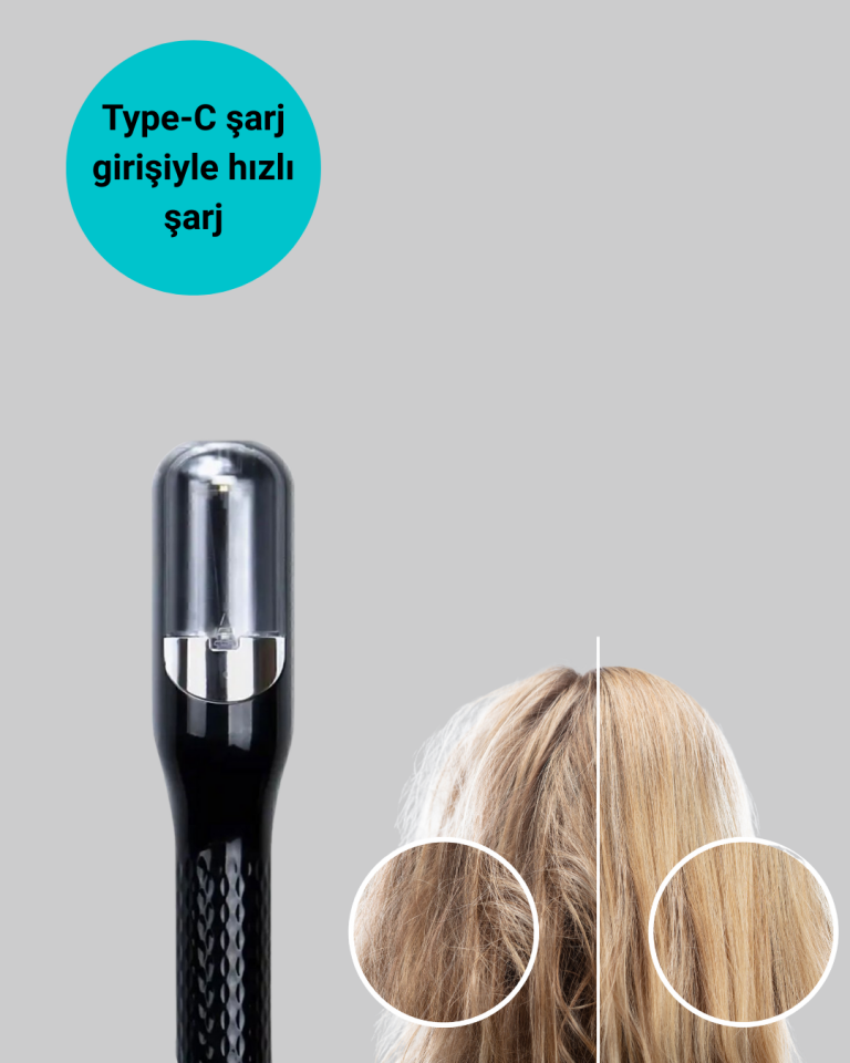 RH-6668 Şarjlı Taşınabilir Otomatik Saç Düzeltici Elektrikli Saç Kesme Makinesi - Lisinya