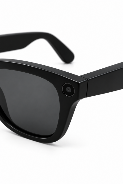 Kameralı Akıllı Gözlük Smart Glasses Güneş Gözlüğü Modern Siyah