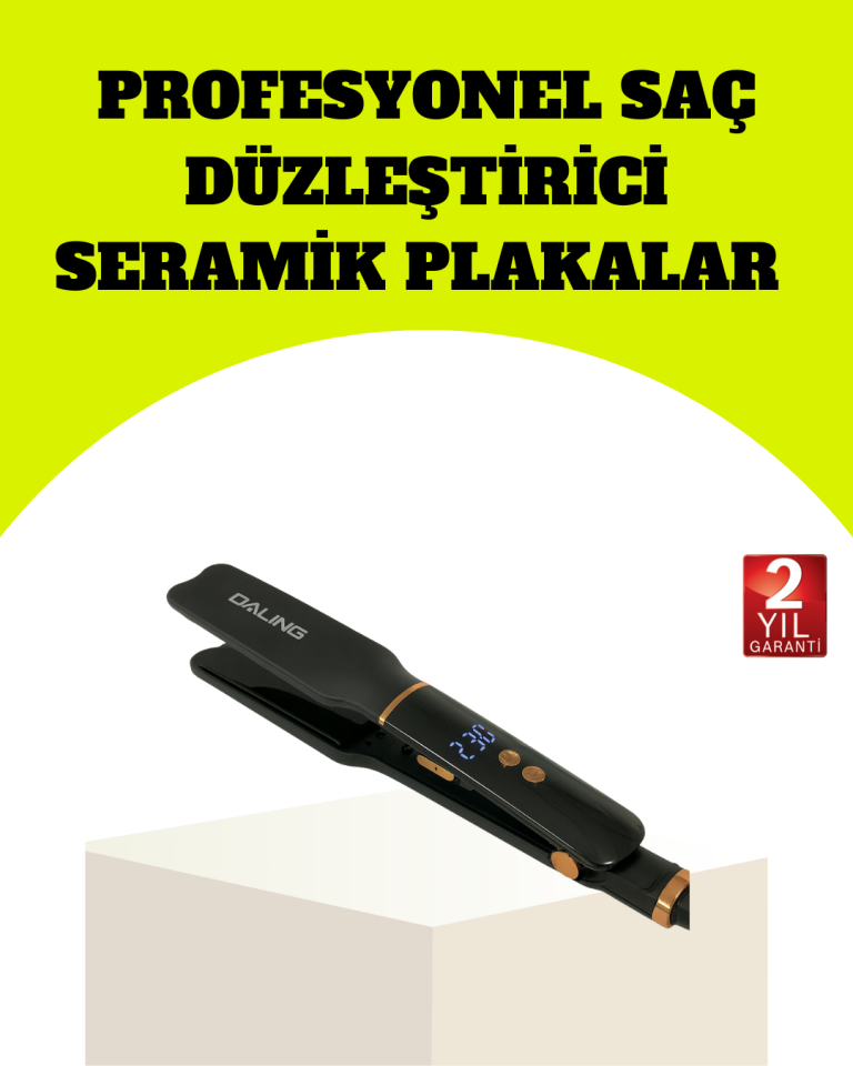 Saç Düzleştirici 30 Saniyede Isınma Hafif ve Portatif Tasarım - Lisinya