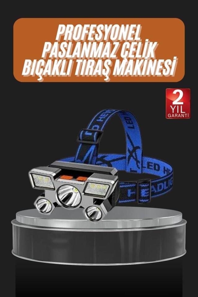 El Feneri Süper Kafa Lambası 4 Modlu 5 Led Kafa Feneri - Lisinya