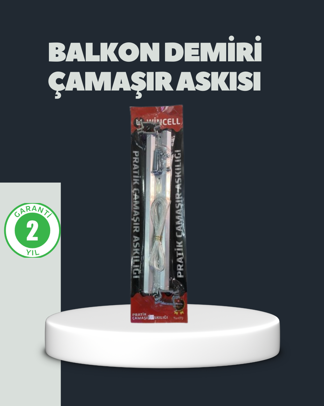 Balkon Demiri Çamaşır Askısı Kare Demirlere Uygun Dayanıklı Tasarım - Lisinya