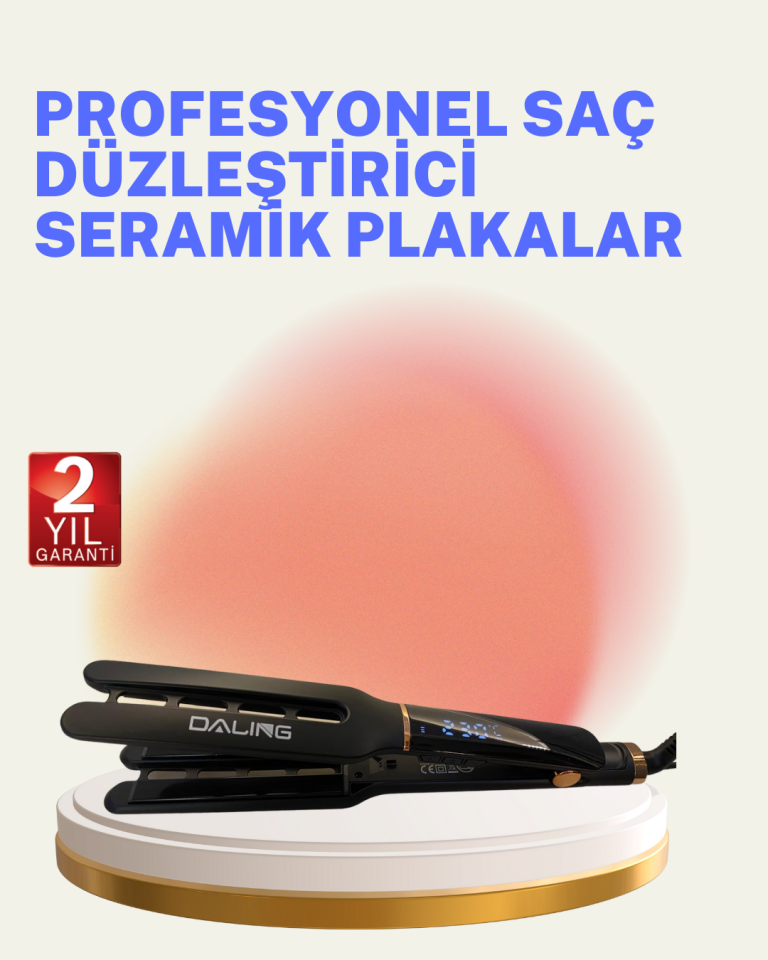 Saç Düzleştirici Seramik Plakalı 230C Hızlı Isınma 360° Kablo - Lisinya