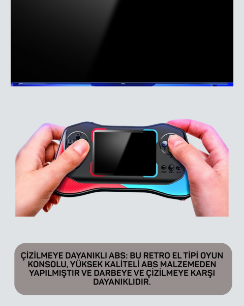 Taşınabilir Oyun Konsolu – 3,5'' Ekranlı ve 500 Oyunlu
