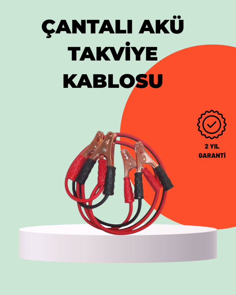 1200A Takviye Kablosu Araç Acil Yardım 2 Metre Güçlü Maşa - Lisinya