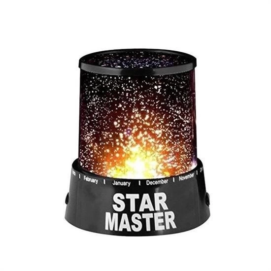 Star Master Pilli Gökyüzü Projeksiyonlu Led Renkli Yıldızlı Tavan Işık Yansıtma Gece Lambası ( Lisinya )