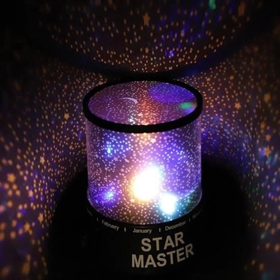Star Master Pilli Gökyüzü Projeksiyonlu Led Renkli Yıldızlı Tavan Işık Yansıtma Gece Lambası ( Lisinya )