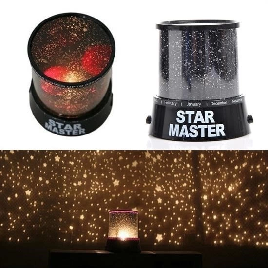 Star Master Pilli Gökyüzü Projeksiyonlu Led Renkli Yıldızlı Tavan Işık Yansıtma Gece Lambası ( Lisinya )