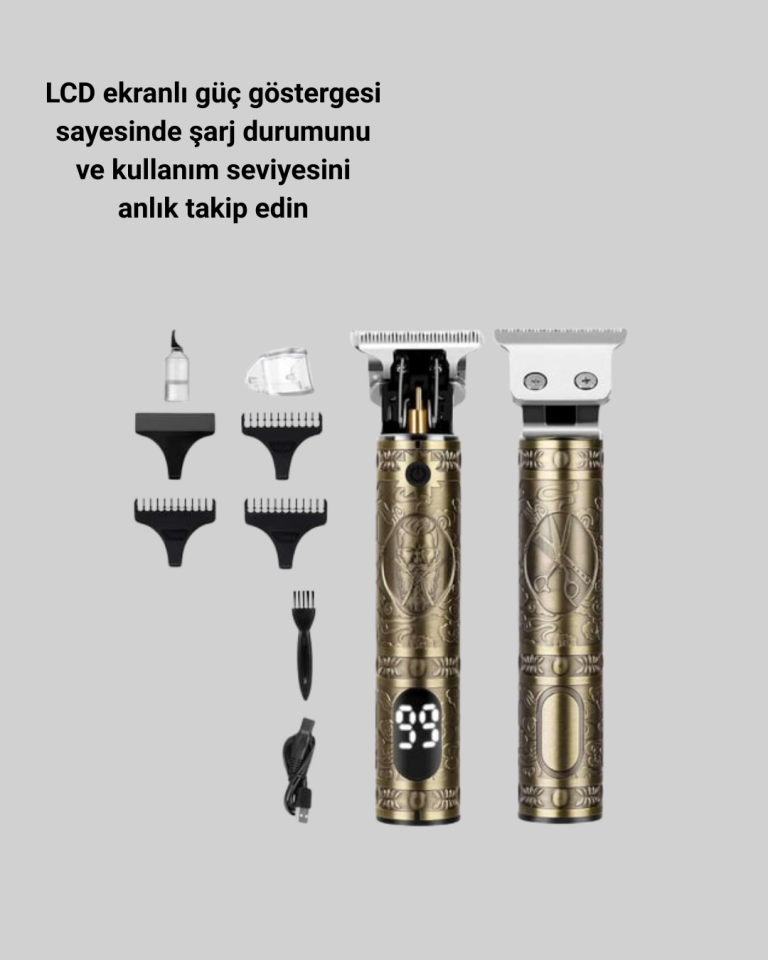 0.1 mm Hassas Kesim Tıraş Makinesi Şarjlı Metal Gövde - Lisinya