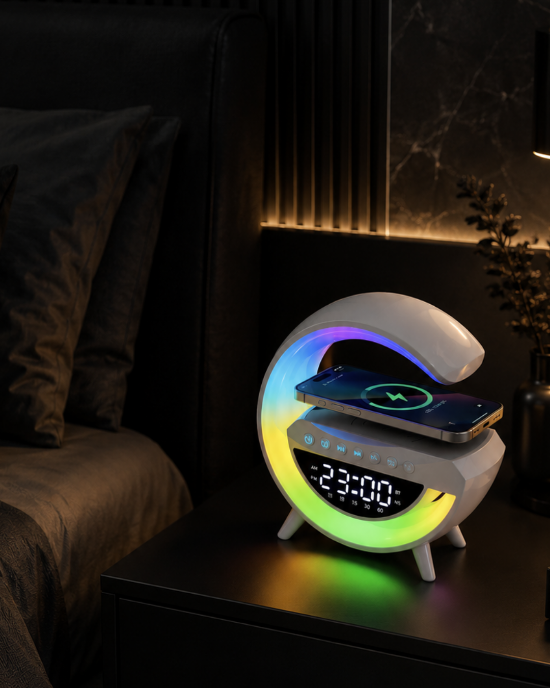 Kablosuz RGB Bluetooth Hoparlör USB FM ve AUX Destekli Taşınabilir Ses Sistemi - Lisinya