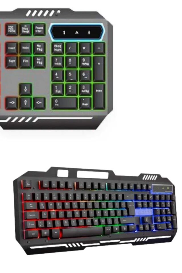 RGB Işıklı Gaming Oyuncu Klavye Q Klavye Mouse Hediyeli - YamanHobi