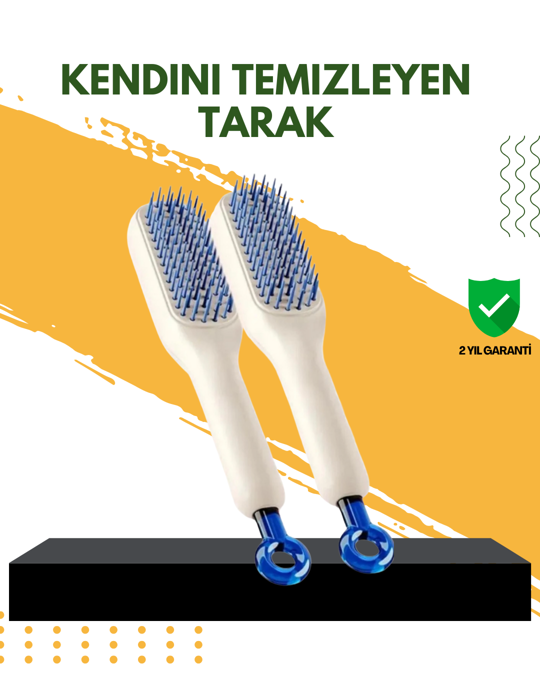 Otomatik Temizlemeli Saç Fırçası – Ergonomik Tasarım, Masaj Etkili, Elektriklenmeyi Önleyici - Lisinya