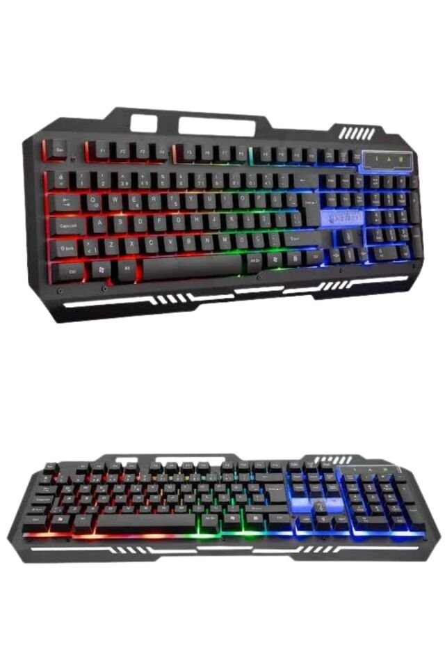 RGB Işıklı Gaming Oyuncu Klavye Q Klavye Mouse Hediyeli - YamanHobi