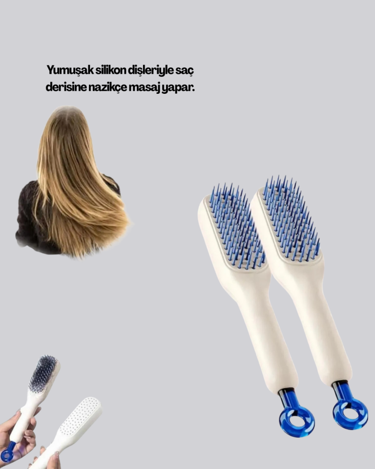 Otomatik Temizlemeli Saç Fırçası – Ergonomik Tasarım, Masaj Etkili, Elektriklenmeyi Önleyici - Lisinya