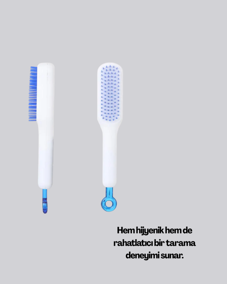 Otomatik Temizlemeli Saç Fırçası – Ergonomik Tasarım, Masaj Etkili, Elektriklenmeyi Önleyici - Lisinya