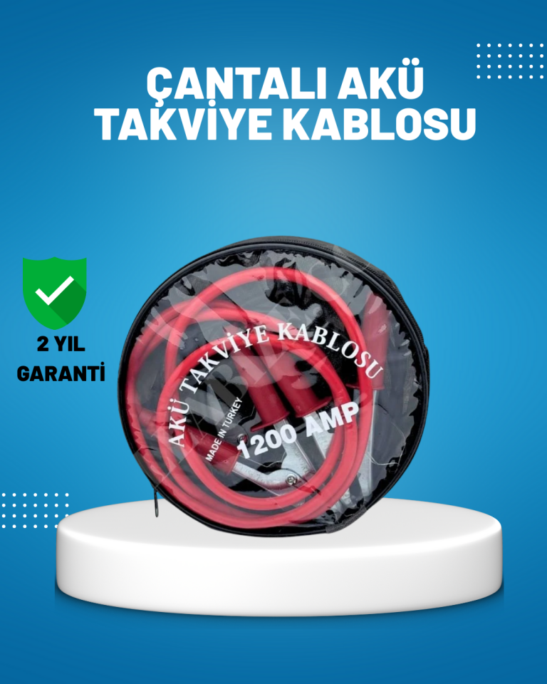 1200 Amper Akü Takviye Kablosu 2 Metre İzoleli Bakır Uçlu - Lisinya