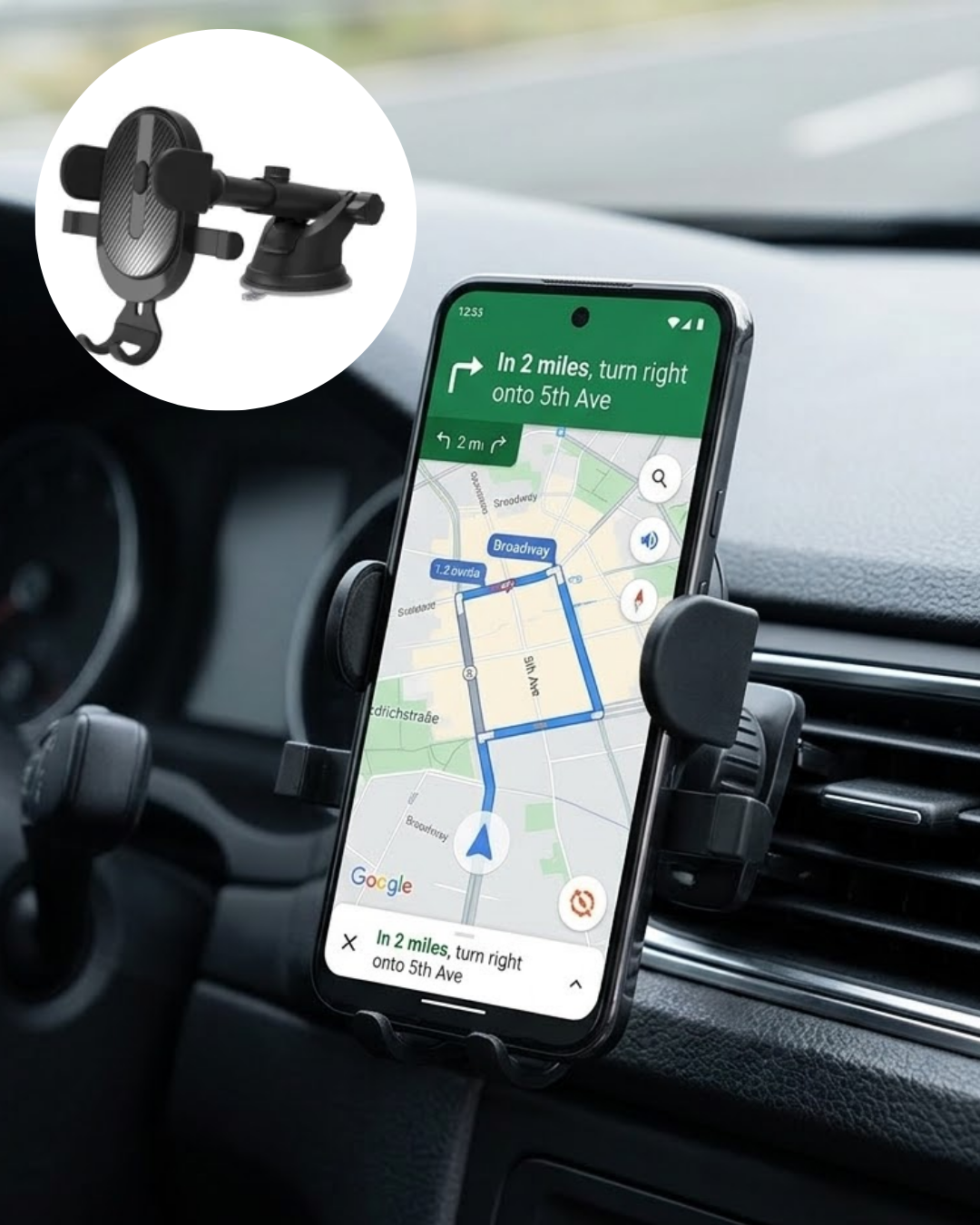 Araç İçi Telefon Tutucu Havalandırma Izgara Telefon Standı - Lisinya