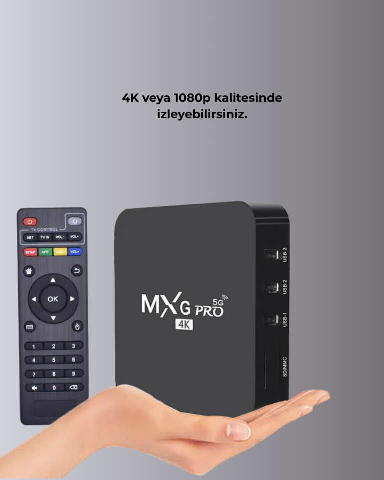 Android TV Box 4K – 2GB RAM 16GB ROM, Kablosuz Wi-Fi Medya Oynatıcı - Lisinya