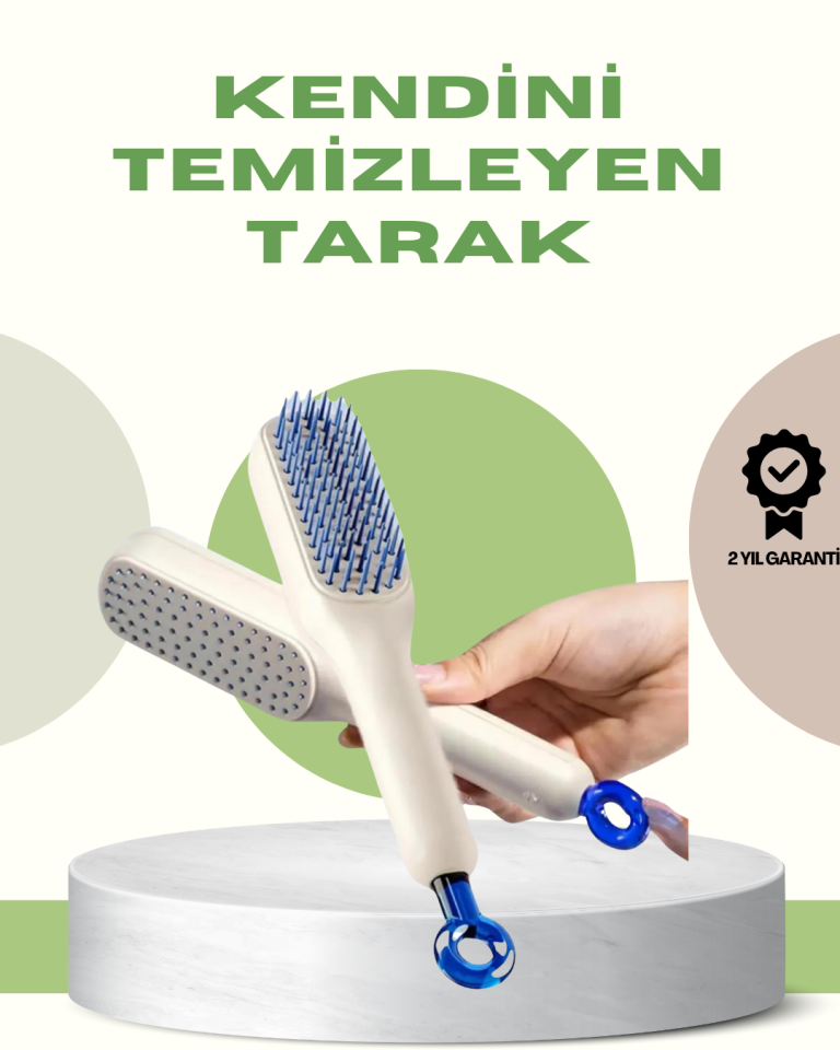 Anti-Statik Saç Tarağı – Kolay Temizlenebilir, Silikon Masaj Uçlu, Kompakt Boyut - Lisinya