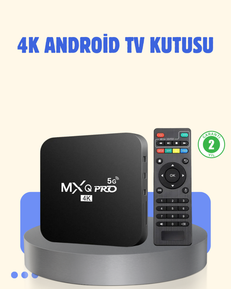 YamanHobi 4K Android TV Box 2 GB RAM 16 GB Hafıza 128 GB Destekli Siyah