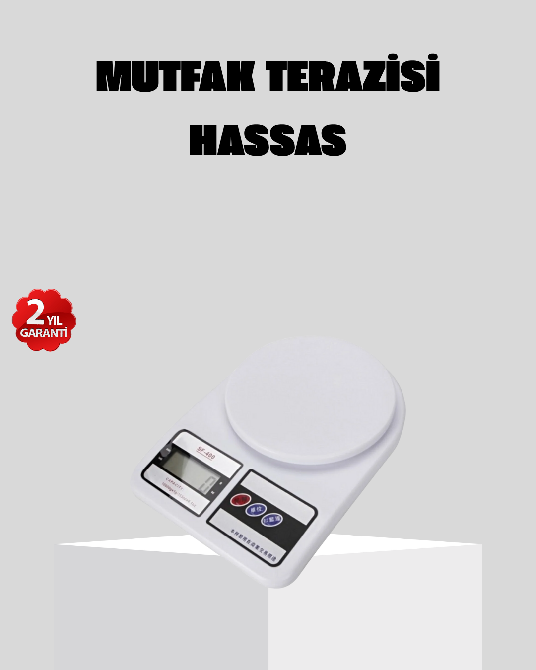 LCD Ekranlı Hassas Dijital Mutfak Terazisi – 5kg Kapasite, 1g Hassasiyet - Lisinya