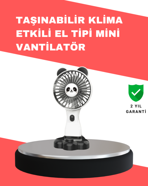 Dekoratif Tasarımlı USB Şarjlı El Vantilatörü