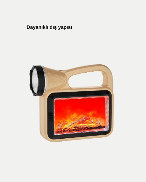Güneş Enerjili Alev Efektli Lamba COB Led Su Geçirmez Çok Fonksiyonlu