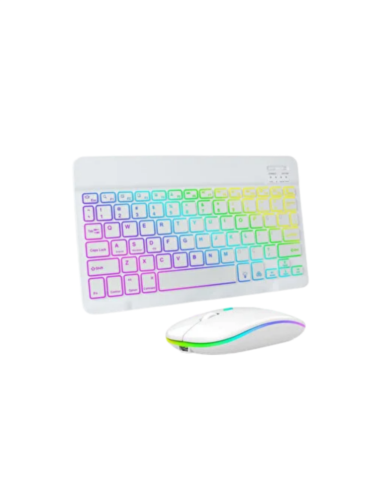 Çoklu Cihaz Uyumlu Kablosuz Klavye Mouse Seti Aydınlatmalı - Lisinya