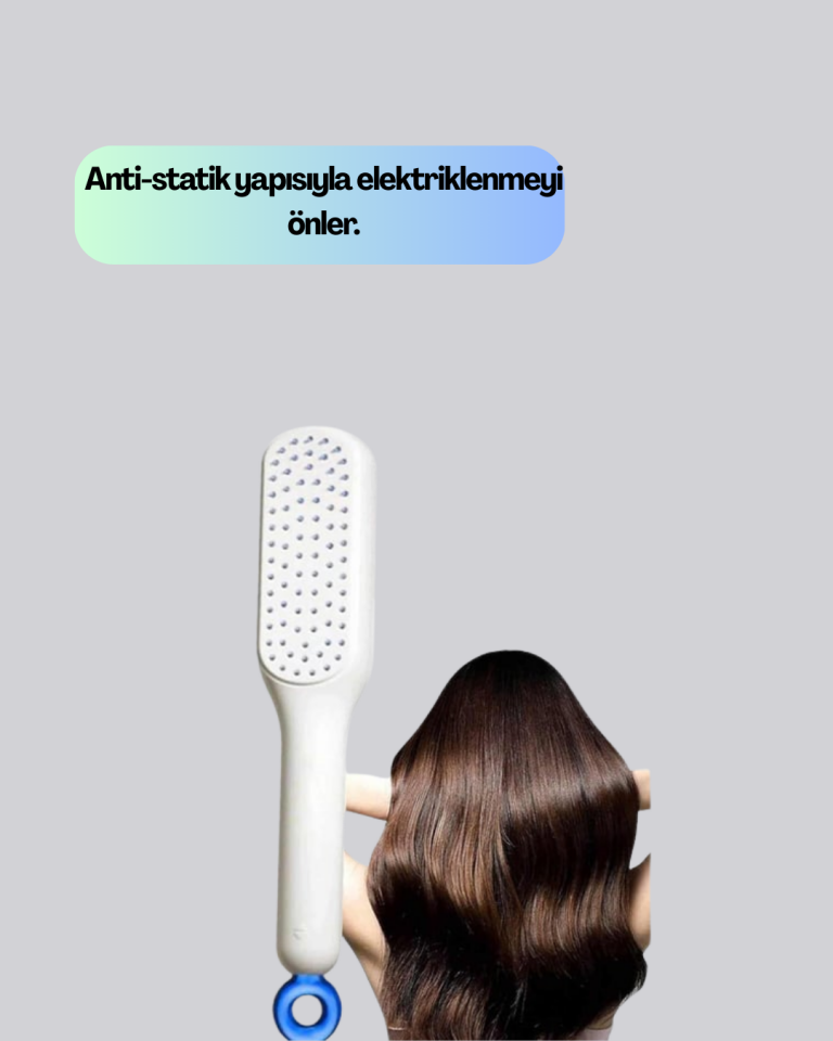 Pratik Mekanizmalı Saç Tarağı – Kendi Kendini Temizler, Taşınabilir - Lisinya