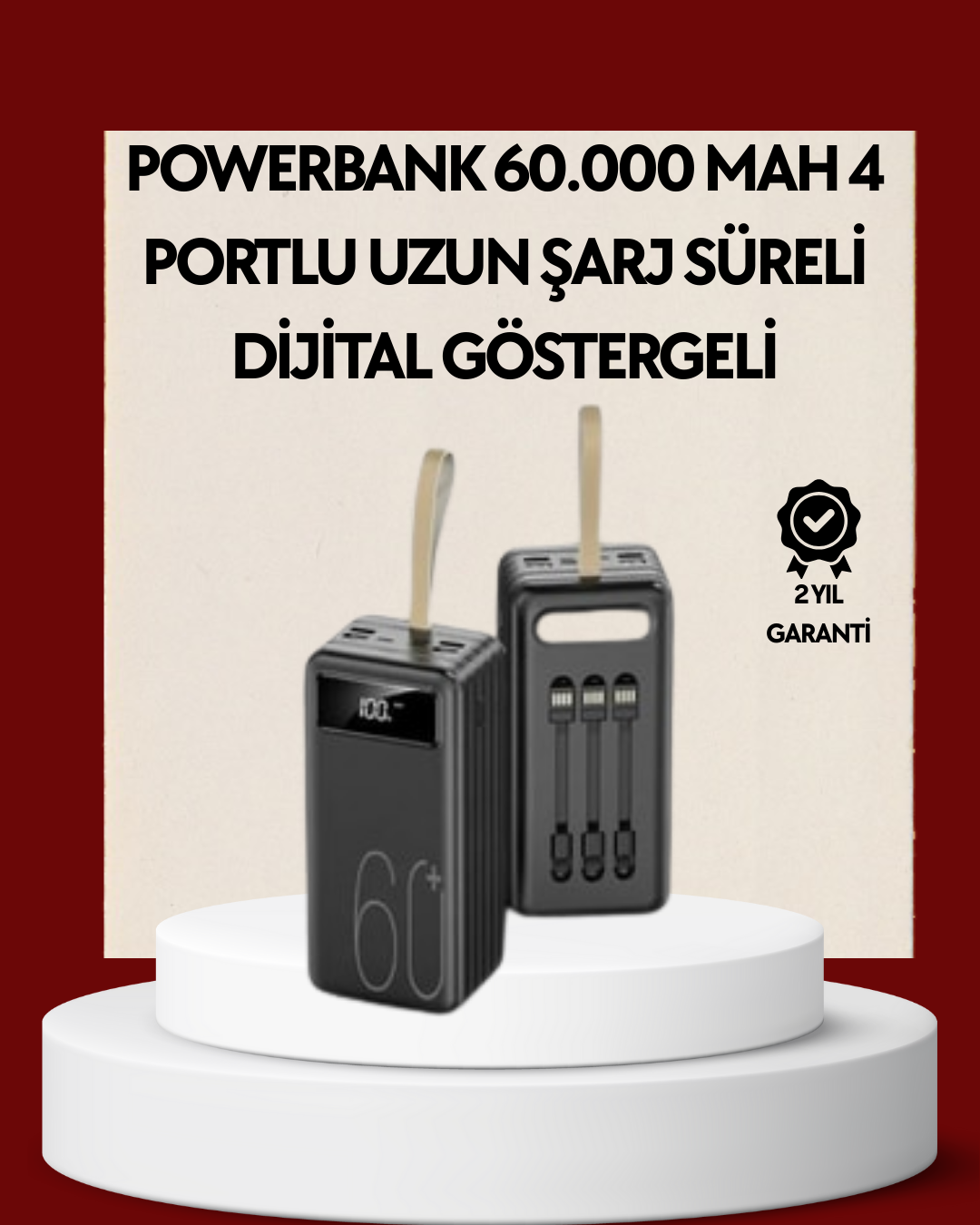 4 Çıkışlı Hızlı Şarj Destekli Powerbank - Lisinya