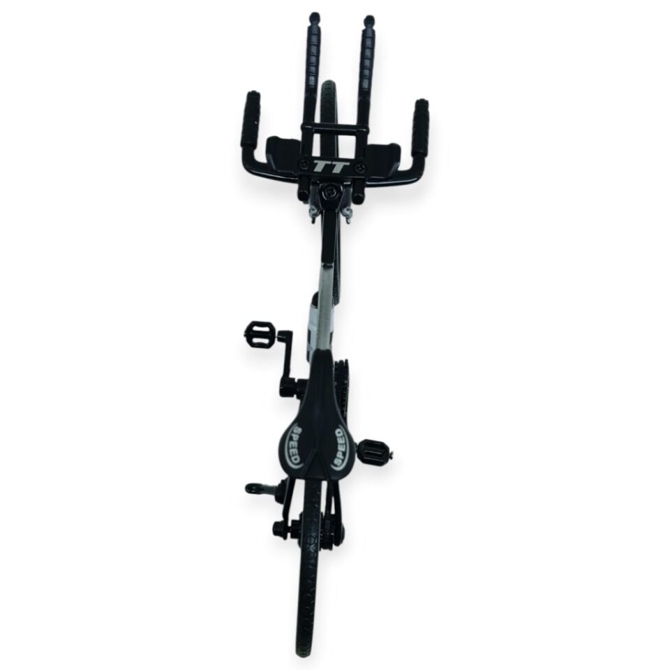 Model Araçlar -1/10 Metal Yarış Bisikleti 18 cm - Gri (Lisinya)
