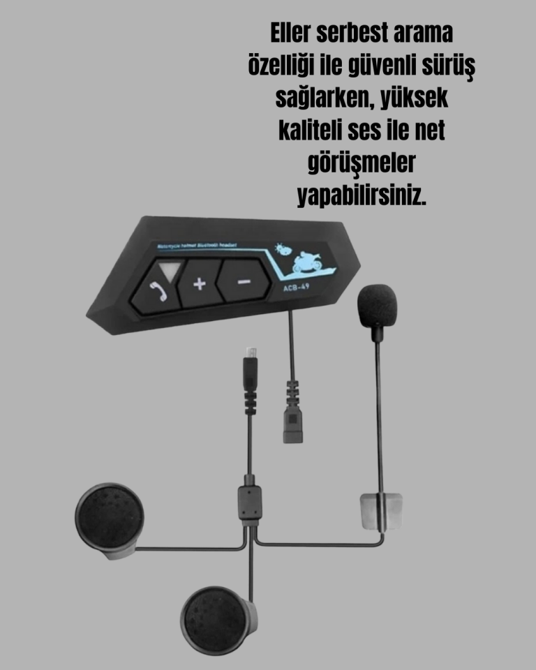BT22 Motosiklet Kask İçi Bluetooth Kulaklık İnterkom Destekli - Lisinya