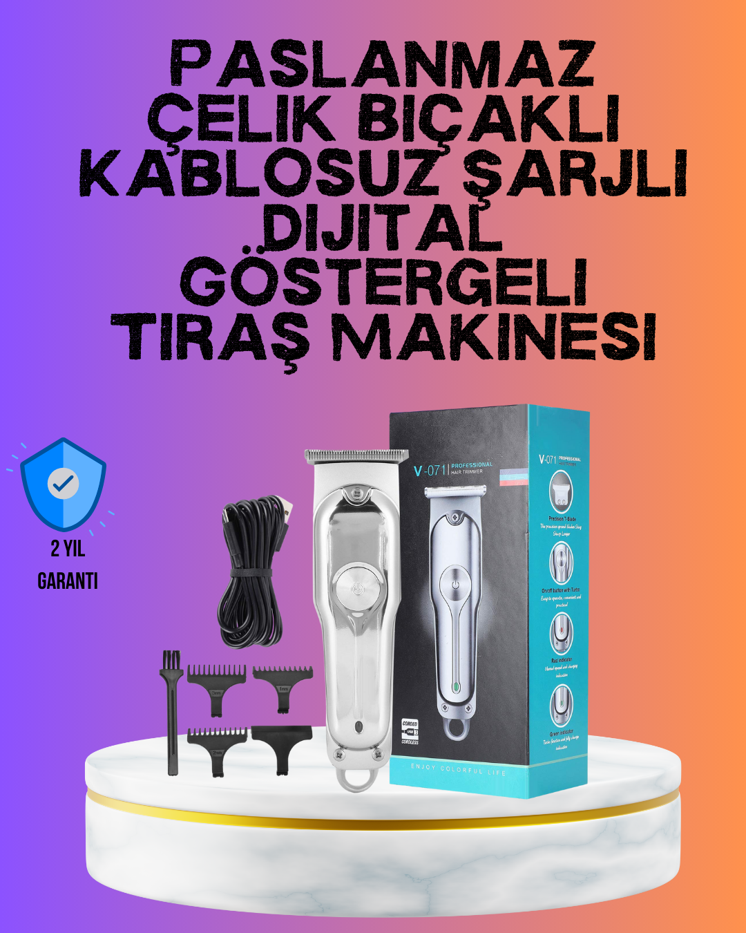 Saç ve Sakal Kesme Makinesi – Profesyonel ve Çok Fonksiyonlu - Lisinya