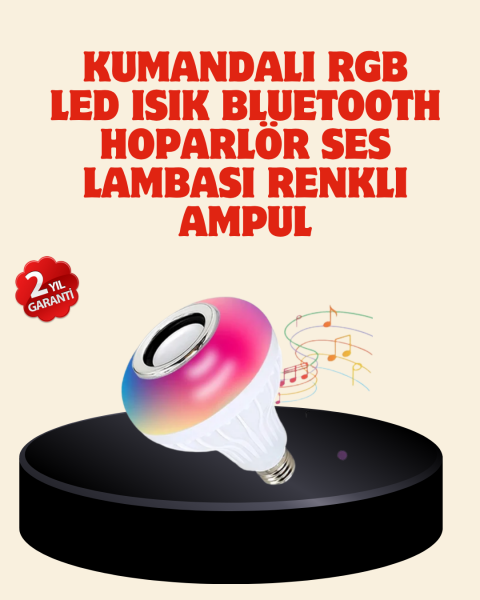 Bluetooth Bağlantılı RGB LED Ampul – Şık ve Fonksiyonel - Lisinya